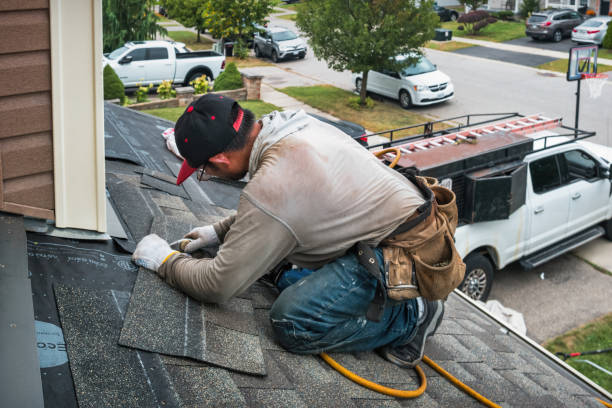 Professional Roof Inspection technician working in New Hyde Park, NY